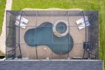 Bird Eye View of Tranquil Turtle Pool and Patio